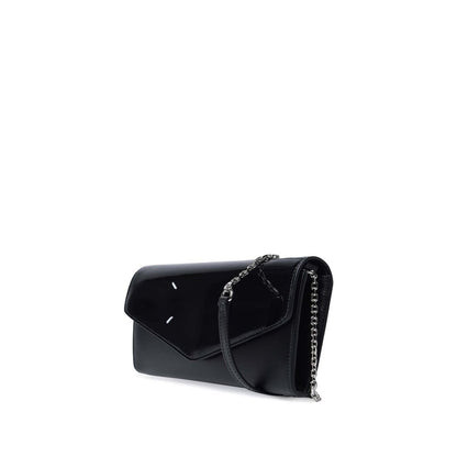 Maison Margiela Schwarzes Kalbsleder Portemonnaie