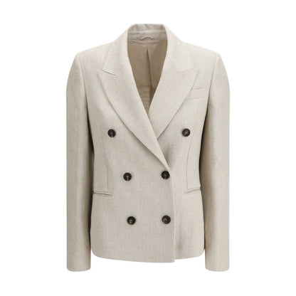 Brunello Cucinelli Beige Leinenblazer