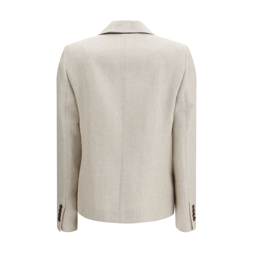 Brunello Cucinelli Beige Leinenblazer
