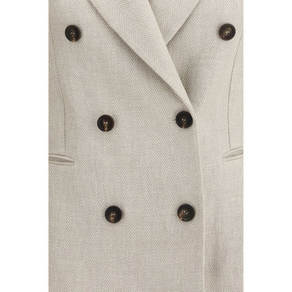 Brunello Cucinelli Beige Leinenblazer
