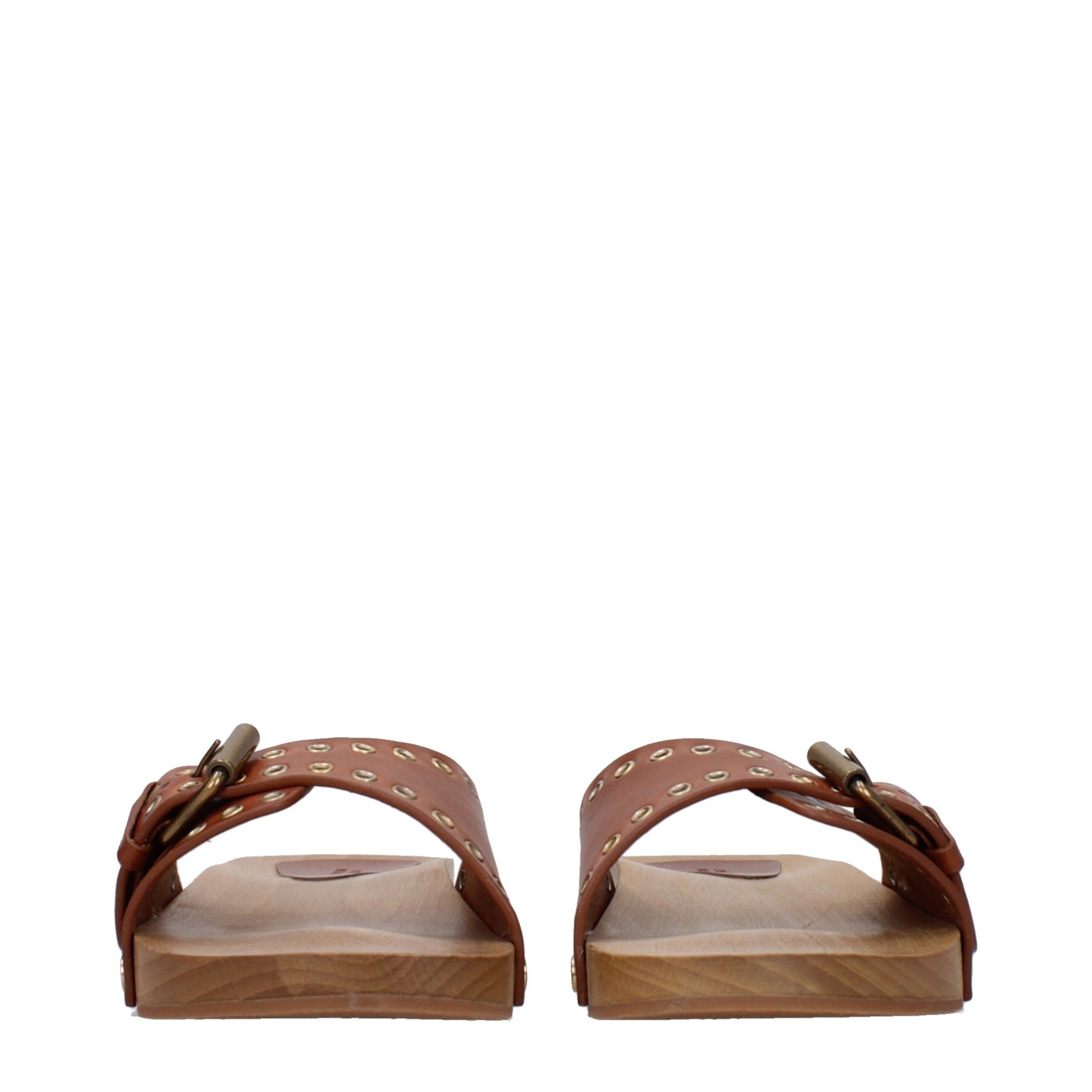 Isabel Marant Braune Leder-Slipper