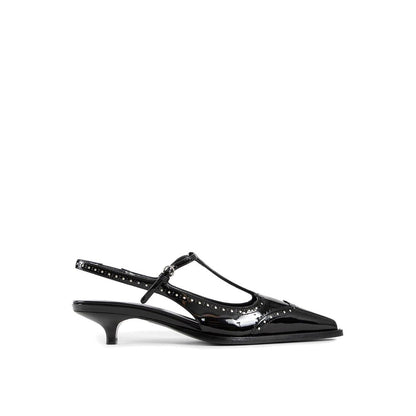 Miu Miu Schwarze Pumps aus Kalbsleder mit mittlerem Absatz