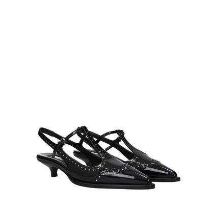 Miu Miu Schwarze Pumps aus Kalbsleder mit mittlerem Absatz