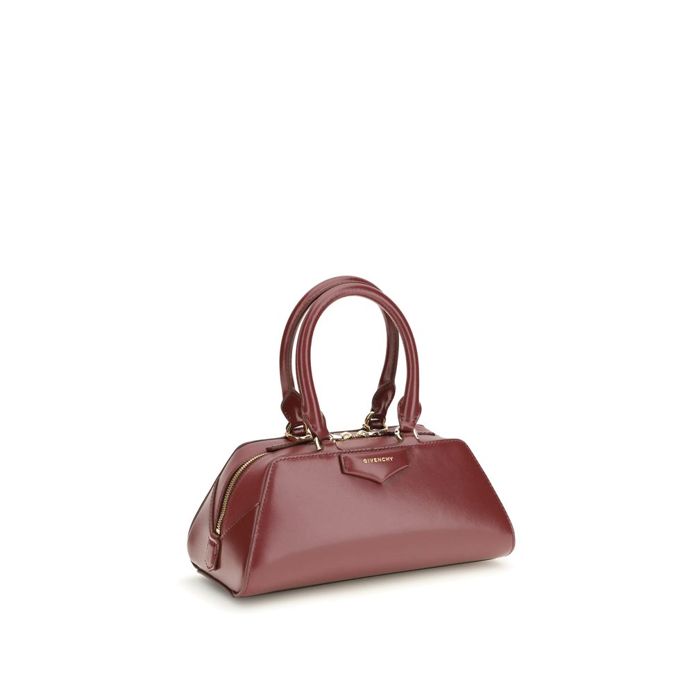Givenchy Burgundy Calf Leather Bos Taurus Handbag