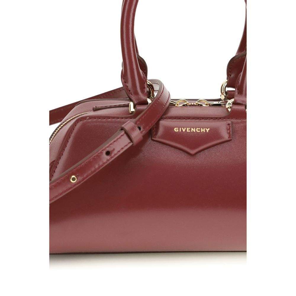 Givenchy Burgundy Calf Leather Bos Taurus Handbag