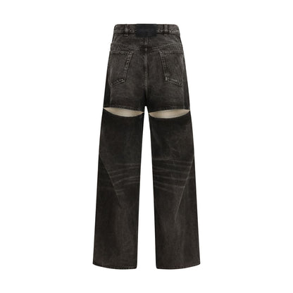 The Attico Schwarze Baumwolljeans Denim
