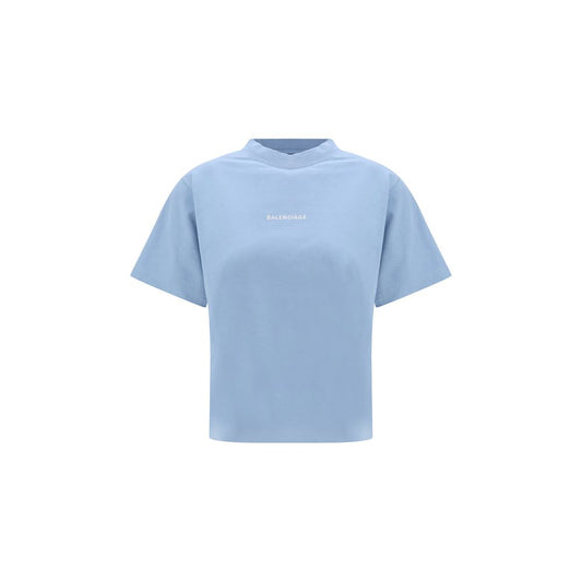 Balenciaga Blaues Baumwoll-T-Shirt