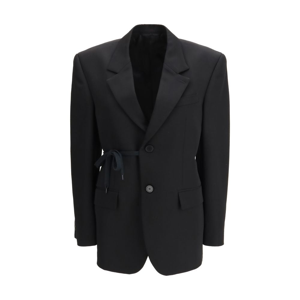 Balenciaga Schwarze Wolljacken und Mäntel