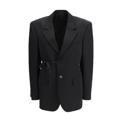 Balenciaga Schwarze Wolljacken und Mäntel