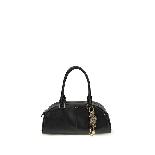 Chloé Schwarze Kalbsleder Bos Taurus Handtasche