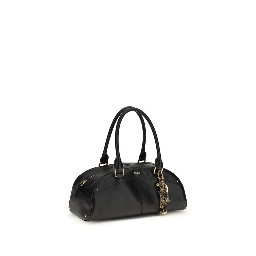 Chloé Schwarze Kalbsleder Bos Taurus Handtasche