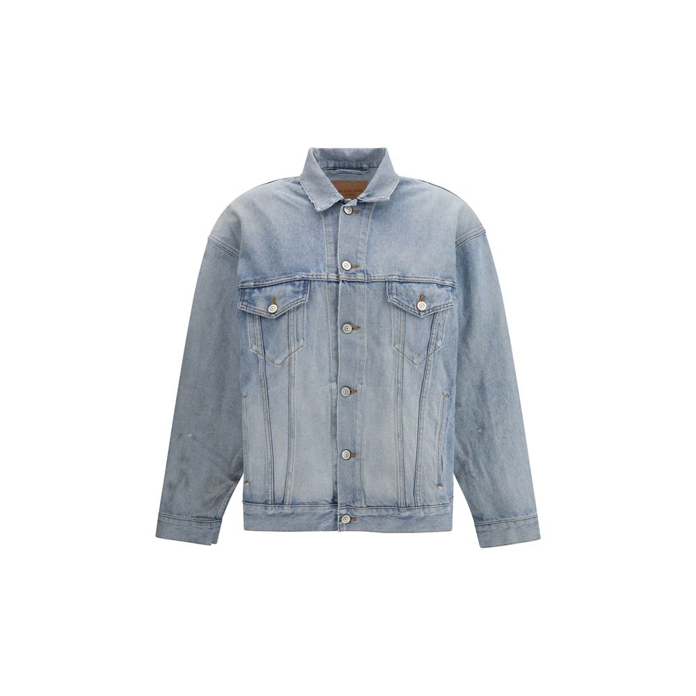Balenciaga Blaue Jeansjacke aus Baumwolle
