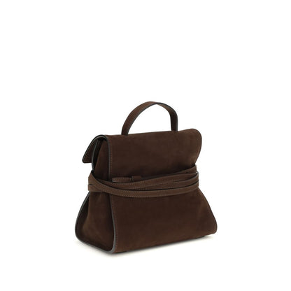 Moschino Braune Kalbsleder Bos Taurus Handtasche
