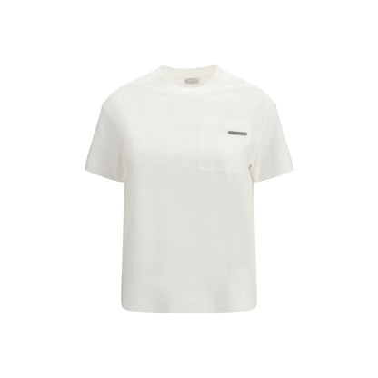 Brunello Cucinelli Weißes Baumwoll-T-Shirt