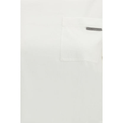 Brunello Cucinelli Weißes Baumwoll-T-Shirt
