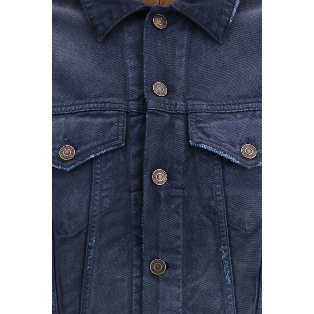 Balenciaga Blaue Jeansjacke aus Baumwolle