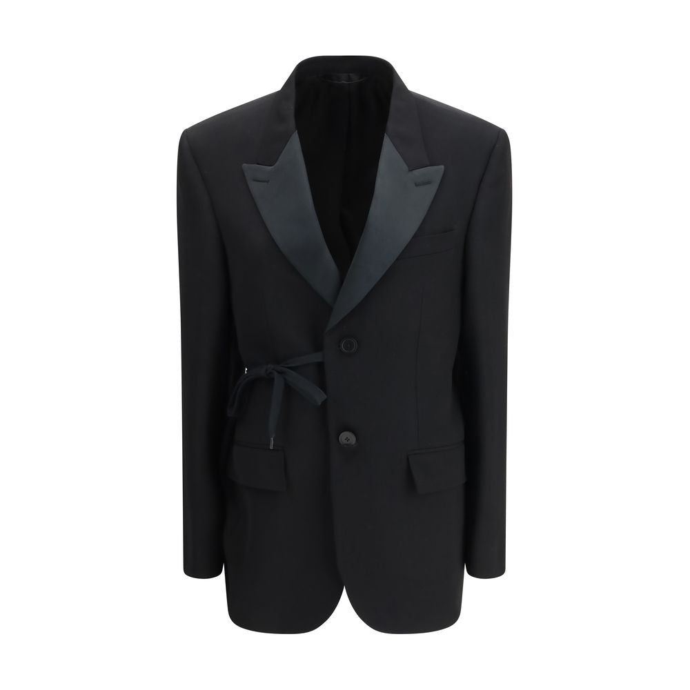 Balenciaga Schwarzer Wollmantel