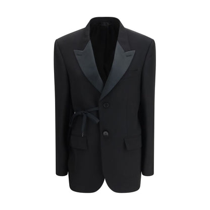 Balenciaga Schwarzer Wollmantel