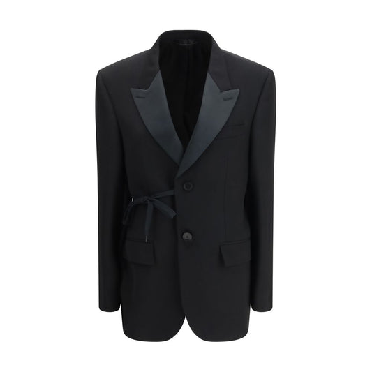 Balenciaga Schwarzer Wollmantel