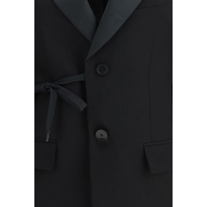 Balenciaga Schwarzer Wollmantel