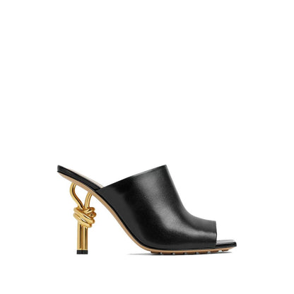 Bottega Veneta Schwarze Lammleder-Mules