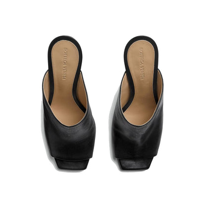 Bottega Veneta Schwarze Lammleder-Mules