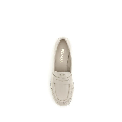 Prada Beige Kalbsleder Bos Taurus Slipper-Loafer