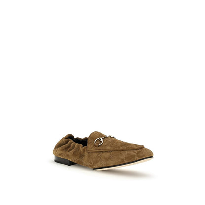 Gucci Braune Kalbsleder Bos Taurus Loafer zum Hineinschlüpfen