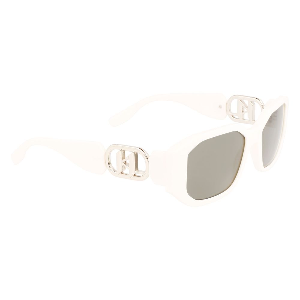 Karl Lagerfeld Weiße Sonnenbrille aus injected Material