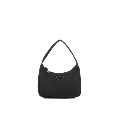 Prada Schwarze Bos Taurus Kalbsleder Schultertasche