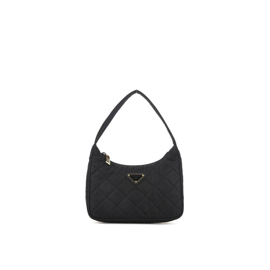 Prada Schwarze Bos Taurus Kalbsleder Schultertasche