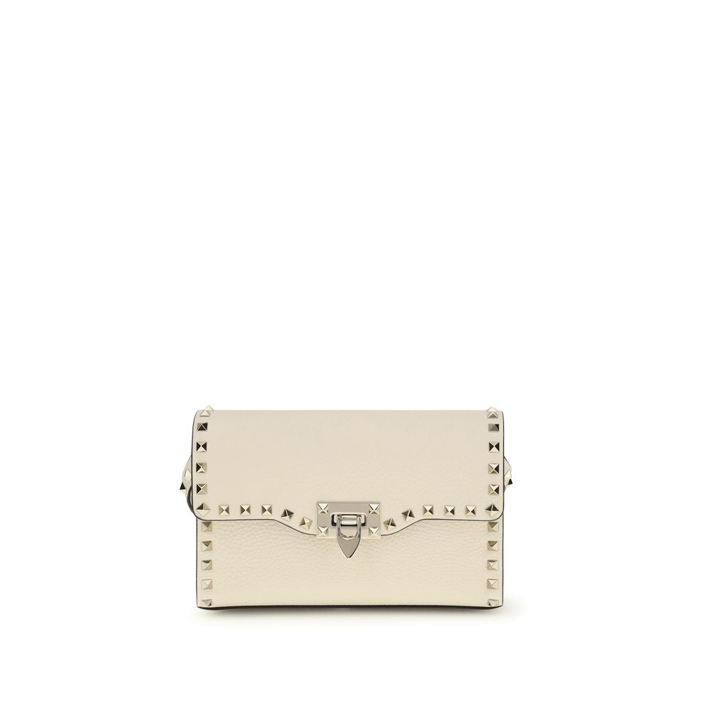 Valentino Garavani Beige Kalbsleder Bos Taurus Schultertasche