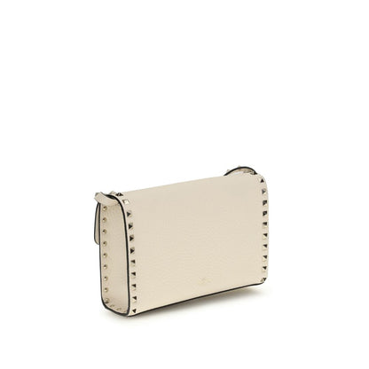 Valentino Garavani Beige Kalbsleder Bos Taurus Schultertasche