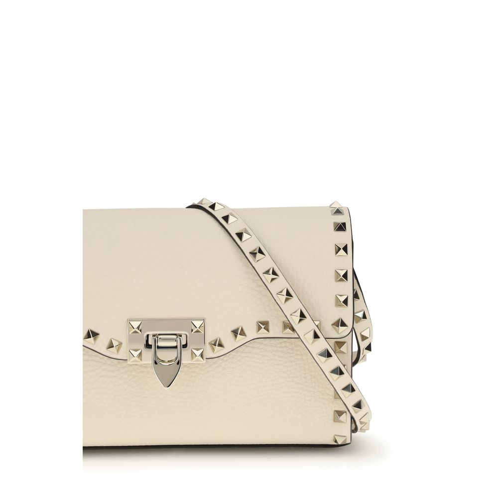 Valentino Garavani Beige Kalbsleder Bos Taurus Schultertasche