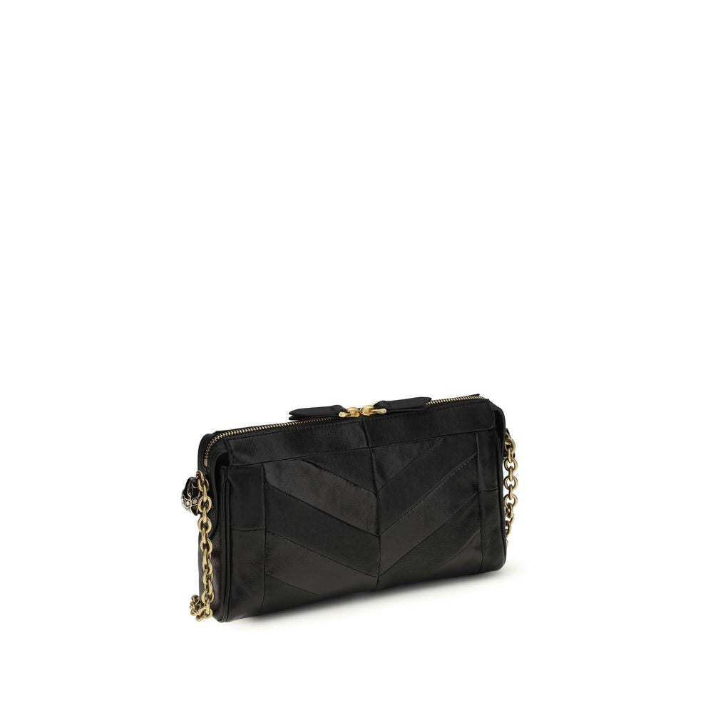 Valentino Garavani Schwarze Bos Taurus Kalbsleder Schultertasche