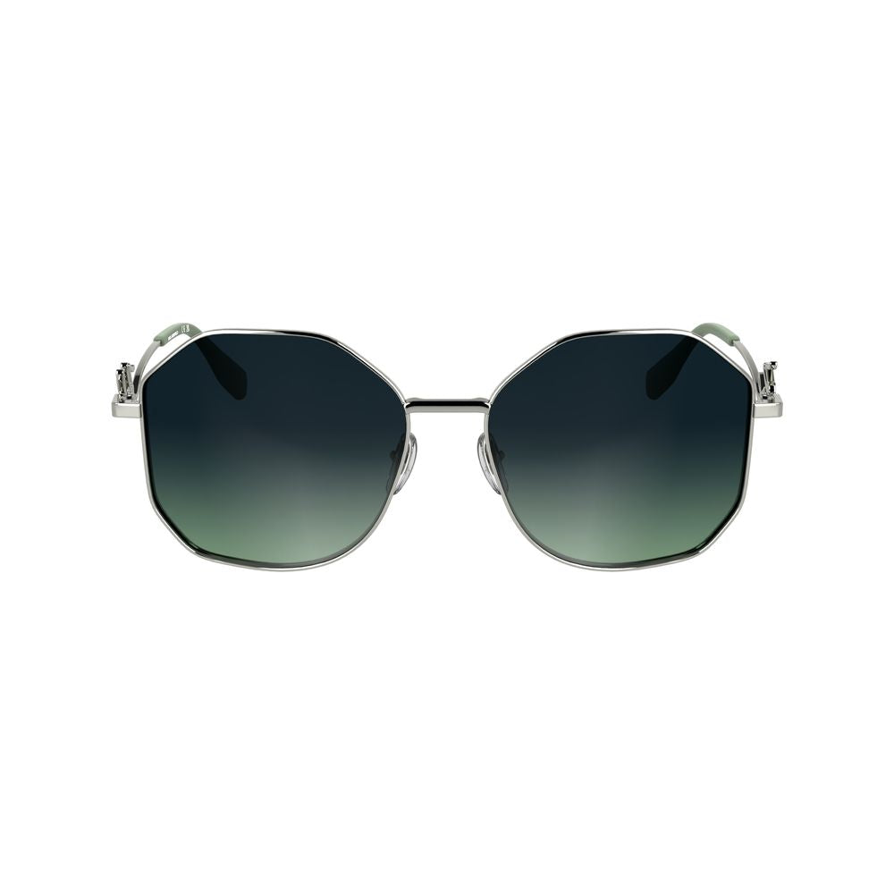 Karl Lagerfeld Graue Sonnenbrille aus Metall