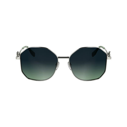 Karl Lagerfeld Graue Sonnenbrille aus Metall