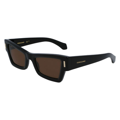 Ferragamo Schwarze Sonnenbrille aus Acetat