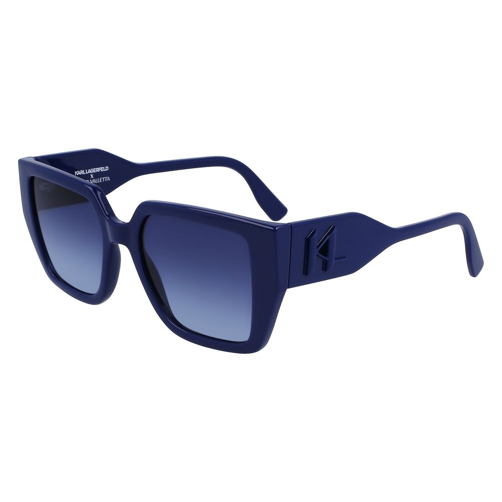 Karl Lagerfeld Sonnenbrille mit blauen Einsätzen