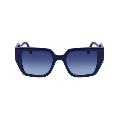 Karl Lagerfeld Sonnenbrille mit blauen Einsätzen