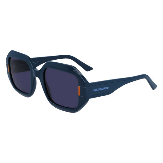 Karl Lagerfeld Sonnenbrille mit blauen Einsätzen