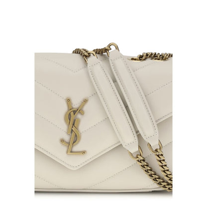 Saint Laurent Beige Lamm Ovis Aries Aries Schultertasche