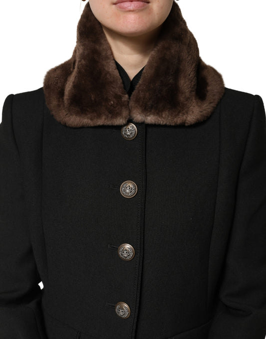 Dolce & Gabbana Brauner Nerzfell-Schulterkragen