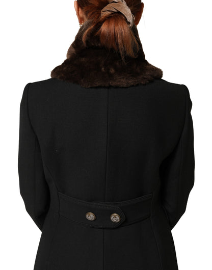 Dolce & Gabbana Brauner Pelz-Schulterkragen 60cm x 14cm Schal