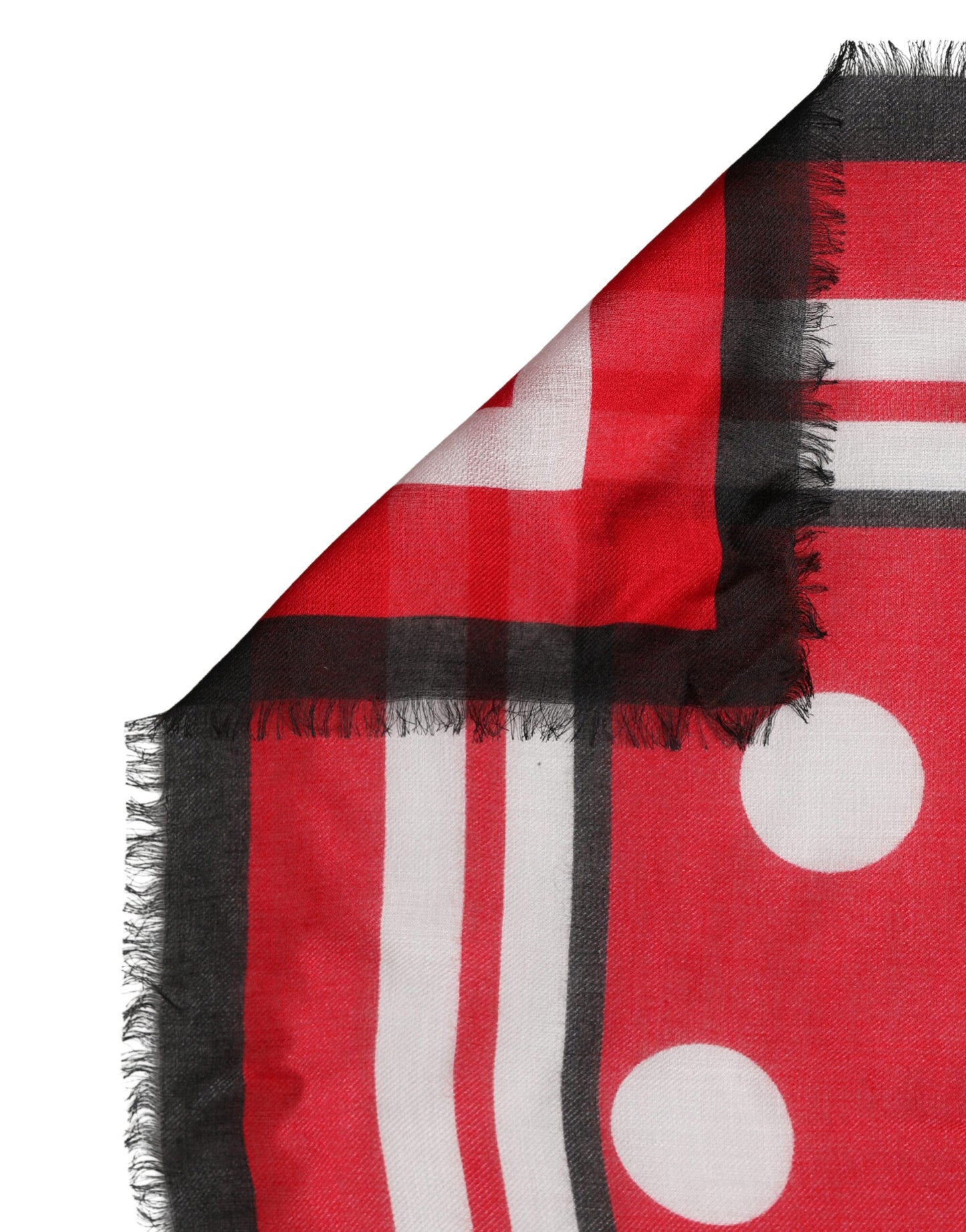 Dolce & Gabbana Roter Foulard mit Polka-Dot-Print, 130cm x 130cm