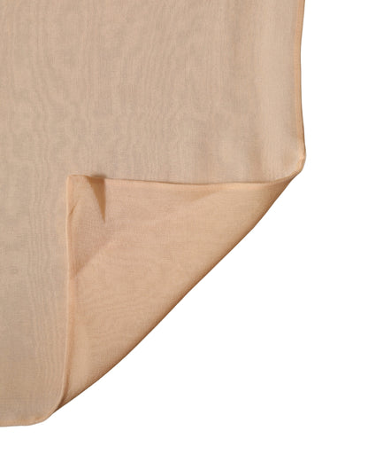 Dolce & Gabbana Beige Seidenschal Wickel-Foulard Stola 292cm x 19cm Schal