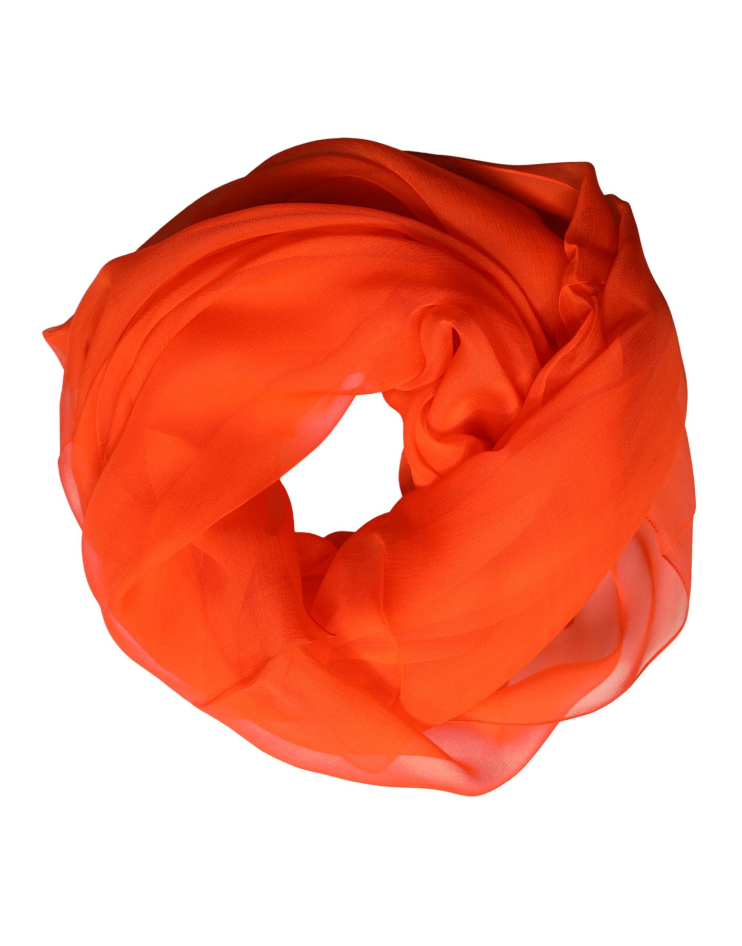 Dolce & Gabbana Leuchtend roter Seidenschal Foulard 132cm x 98cm
