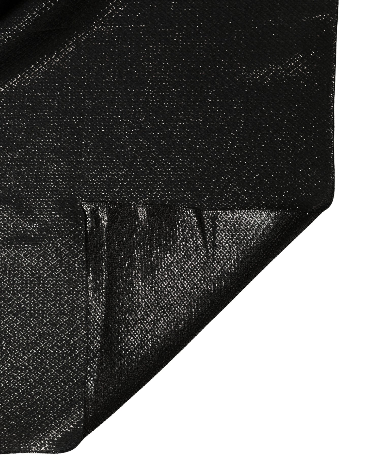 Dolce & Gabbana Schwarzer Seiden-Schal Foulard 122cm x 120cm