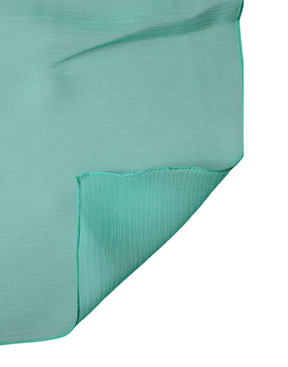 Dolce & Gabbana Leichtgrüner Seiden-Halstuch-Foulard 131cm x 126,5cm Schal
