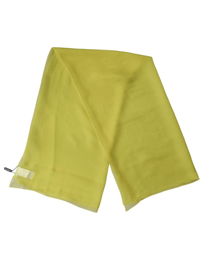 Dolce & Gabbana Gelber Seiden-Nackenschal Foulard 120cm x 117cm Schal